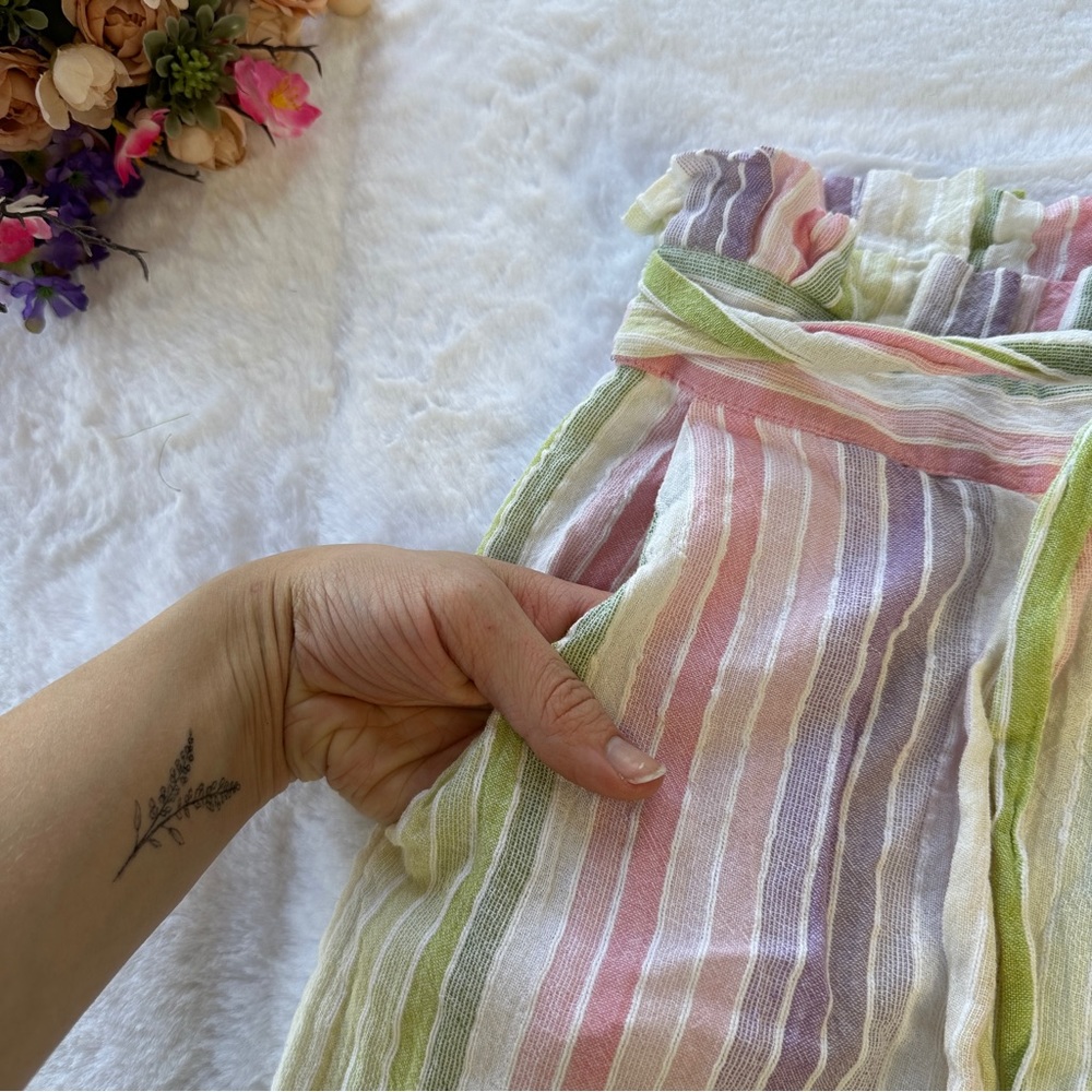 Majorelle Pastel Rainbow Paper Bag Waist Pants - Picture 4 of 7